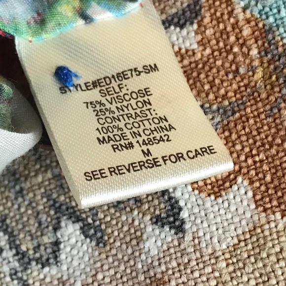 Anthro Cyrena Floral sheer tunic top - Picture 12 of 14